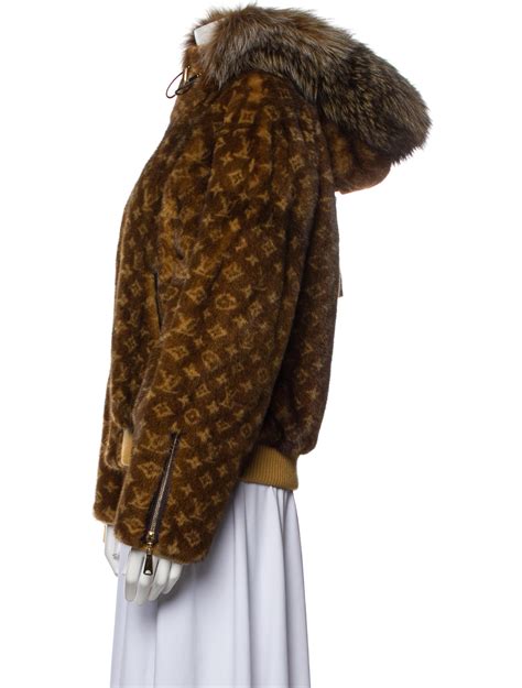 louis vuitton mink fur jacket|Monogram Belt Mink Coat .